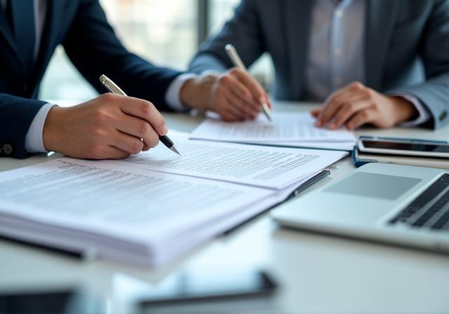 Imprenditori che firmano contratti B2B